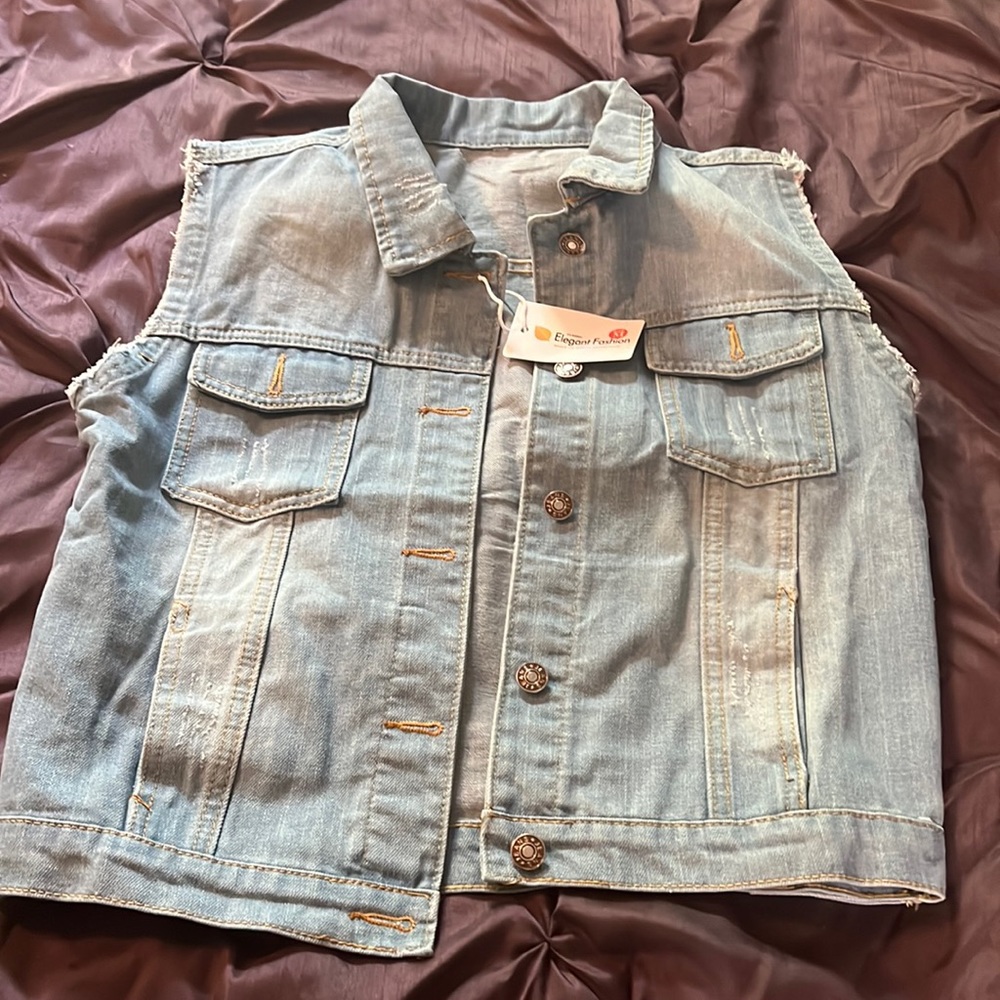 NWT Denim Vest